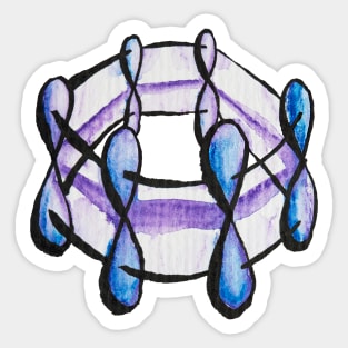 Benzene Molecule Organic Chemistry Art Sticker